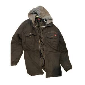 Wrangler Workwear Insulated Denim Hooded Jacket Mens Large